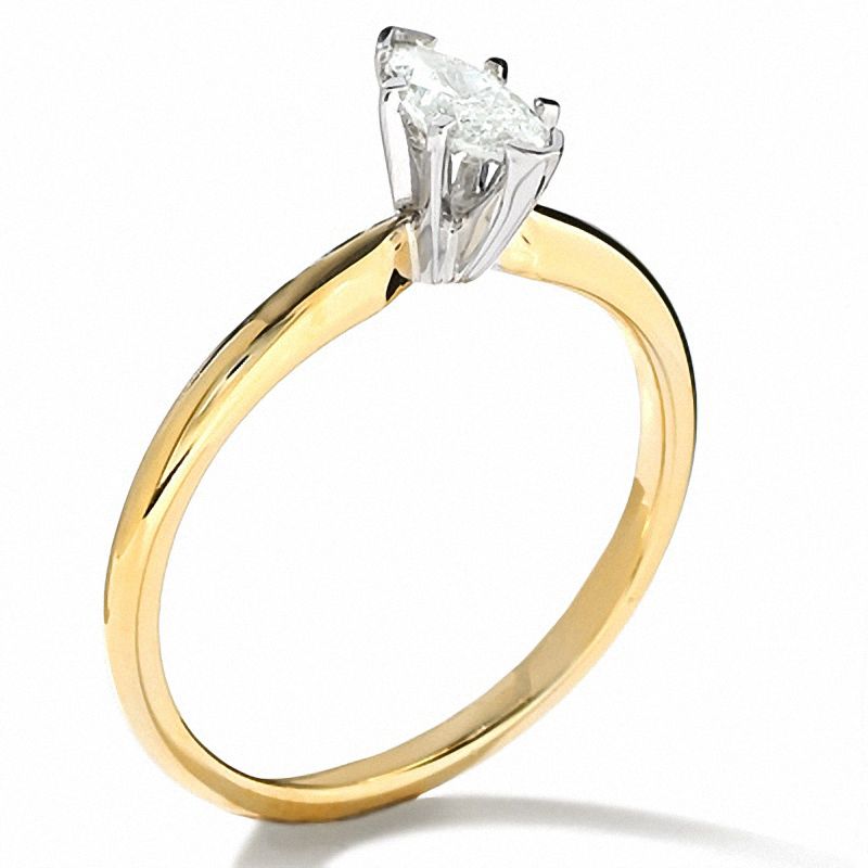 3/8 CT. Marquise Diamond Solitaire Engagement Ring in 14K Gold
