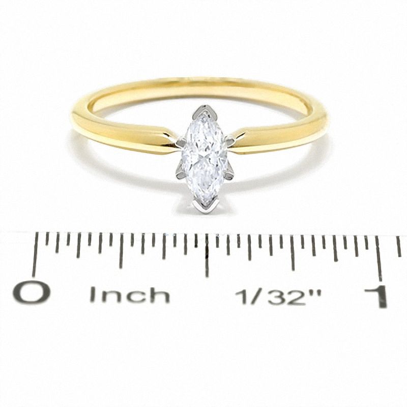 3/8 CT. Marquise Diamond Solitaire Engagement Ring in 14K Gold