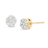 Thumbnail Image 1 of 1/4 CT. T.W. Diamond Flower Earrings in 14K Gold