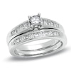 1 CT. T.W. Princess-Cut Diamond Bridal Set in 14K White Gold