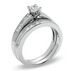 Thumbnail Image 1 of 1 CT. T.W. Princess-Cut Diamond Bridal Set in 14K White Gold