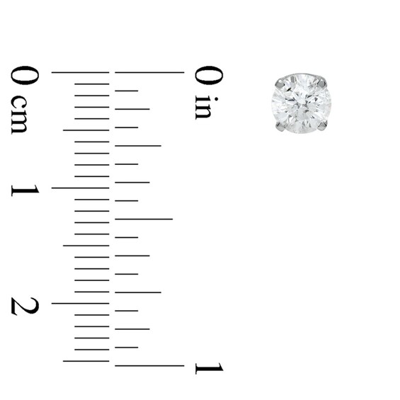 2 CT. T.W. Diamond Solitaire Earrings in 14K White Gold 2 CT. T.W. Diamond Solitaire Earrings in 14K White Gold