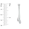 Double Tear Drop Earrings in 14K White Gold