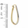 Diamond Fascination™ Wave Hoop Earrings in 14K Gold