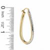 Thumbnail Image 1 of Diamond Fascination™ Wave Hoop Earrings in 14K Gold