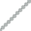 Thumbnail Image 1 of 5 CT. T.W. Multi-Diamond Graduated Flower Bracelet in 14K White Gold