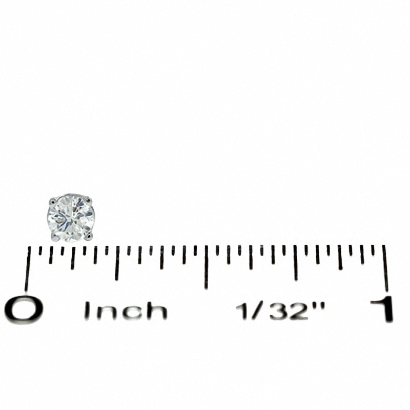 3/8 CT. T.W. Diamond Solitaire Stud Earrings in 14K White Gold (J/I3)