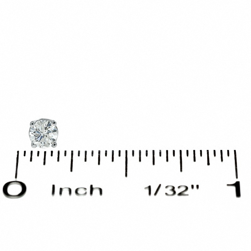 Main Image 2 of 3/8 CT. T.W. Diamond Solitaire Stud Earrings in 14K White Gold (J/I3)