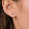 Thumbnail Image 3 of 3/8 CT. T.W. Diamond Solitaire Stud Earrings in 14K White Gold (J/I3)
