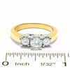 Thumbnail Image 2 of 1-1/5 CT. T.W. Diamond Three Stone Ring in 14K Gold