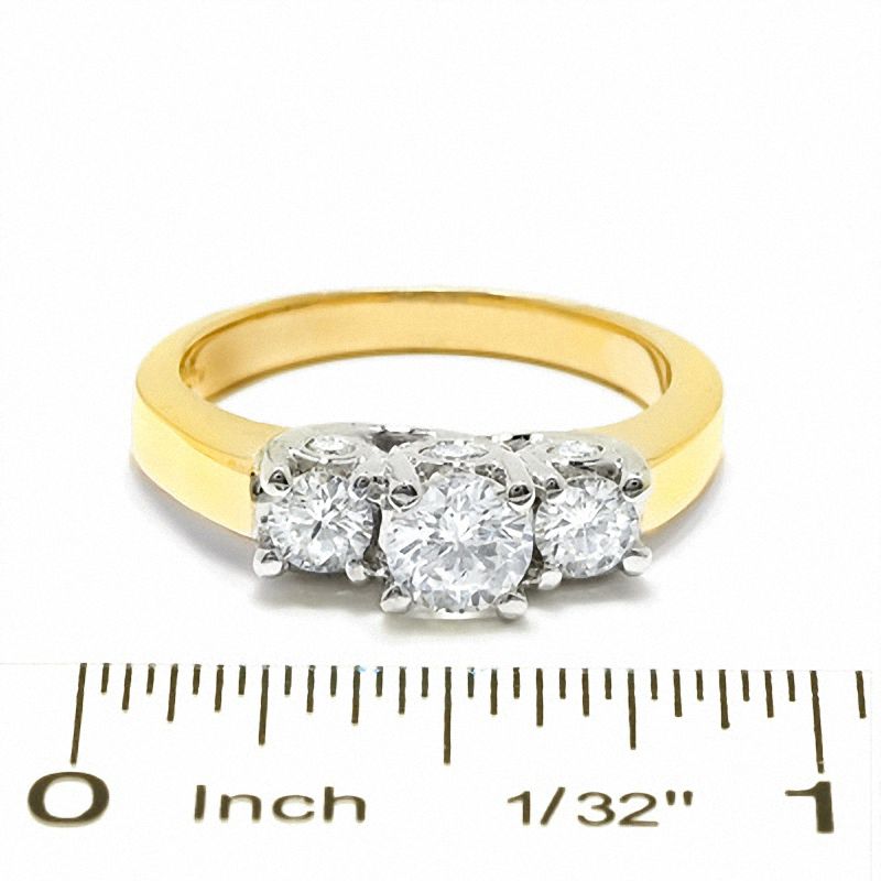 1-1/5 CT. T.W. Diamond Three Stone Ring in 14K Gold