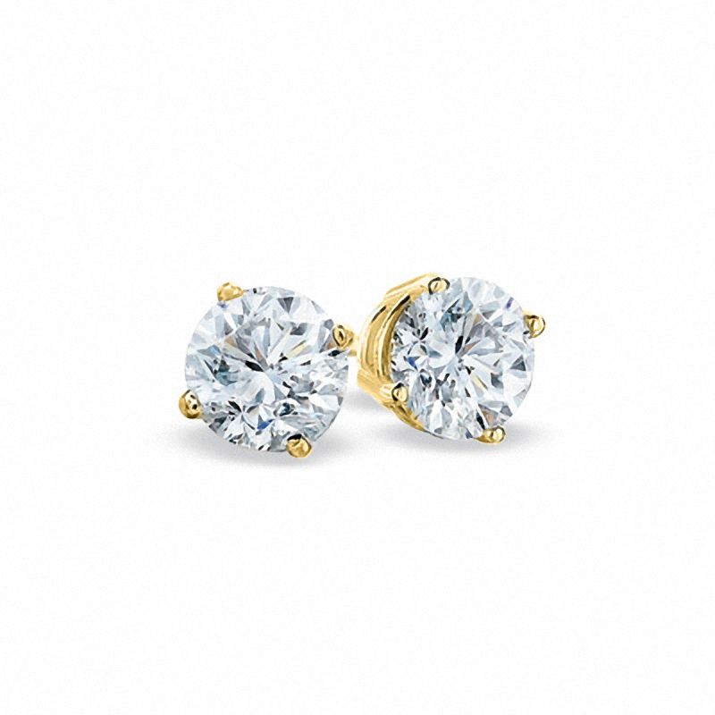 1-1/2 CT. T.W. Diamond Solitaire Earrings in 14K Gold