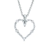 Thumbnail Image 0 of 1/4 CT. T.W. Certified Colourless Diamond Heart Pendant in 14K White Gold