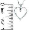 Thumbnail Image 1 of 1/4 CT. T.W. Certified Colourless Diamond Heart Pendant in 14K White Gold