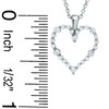 Thumbnail Image 2 of 1/4 CT. T.W. Certified Colourless Diamond Heart Pendant in 14K White Gold