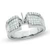 Thumbnail Image 0 of 5/8 CT. T.W. Semi Mount Diamond Engagement Ring with Round and Princess-Cut Diamonds in 14K White Gold