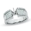 Thumbnail Image 1 of 5/8 CT. T.W. Semi Mount Diamond Engagement Ring with Round and Princess-Cut Diamonds in 14K White Gold
