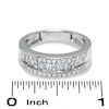 Thumbnail Image 1 of 3/4 CT. T.W. Baguette and Round Channel Diamond Band in 14K White Gold
