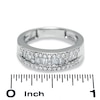Thumbnail Image 2 of 3/4 CT. T.W. Baguette and Round Channel Diamond Band in 14K White Gold