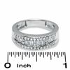 Thumbnail Image 2 of 3/4 CT. T.W. Baguette and Round Channel Diamond Band in 14K White Gold