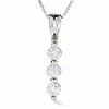 Thumbnail Image 0 of 1/4 CT. T.W. Diamond Three Stone Pendant in 14K White Gold