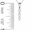 Thumbnail Image 2 of 1/4 CT. T.W. Diamond Three Stone Pendant in 14K White Gold