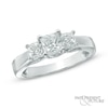 Thumbnail Image 0 of 1 CT. T.W. Princess-Cut Diamond Three Stone Ring in 14K White Gold