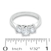 Thumbnail Image 2 of 1 CT. T.W. Diamond Three Stone Ring in 14K White Gold