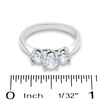 Thumbnail Image 2 of 1 CT. T.W. Diamond Three Stone Ring in 14K White Gold