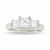 Thumbnail Image 0 of 1-1/2 CT. T.W. Princess-Cut Diamond Three Stone Ring in 14K White Gold