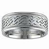 Thumbnail Image 0 of Men's 8.0mm Woven Link Pattern Wedding Band in 14K White Gold - Size 10.5