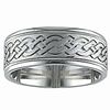 Thumbnail Image 1 of Men's 8.0mm Woven Link Pattern Wedding Band in 14K White Gold - Size 10.5