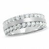 Thumbnail Image 0 of 1 CT. T.W. Diamond Double Row Satin center Band in 14K White Gold