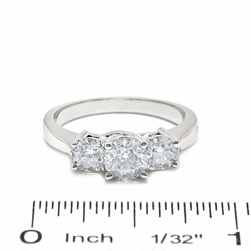 1-1/2 CT. T.W. Diamond Three Stone Ring in 14K White Gold