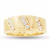 Thumbnail Image 0 of Men's 1/2 CT. T.W. Diamond Triple Diagonal Band in 14K Gold