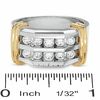 Thumbnail Image 2 of Men's 1 CT. T.W. Diamond Double Row Band in 10K Two-Tone Gold