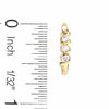 Thumbnail Image 2 of 1/3 CT. T.W. Diamond Three Stone Swirl Earrings in 14K Gold