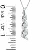 Thumbnail Image 1 of 5/8 CT. T.W. Diamond Three Stone Swirl Pendant in 14K White Gold
