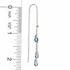 Citrine and Garnet Dangle Earrings in 14K Gold with Diamond Accents