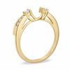 Thumbnail Image 1 of 1/4 CT. T.W. Diamond Solitaire Wrap with Channel Set Diamonds in 14K Gold