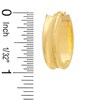 Satin Oval Hoop Earrings in 14K Gold
