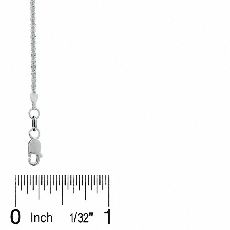 Ladies' Sparkle Twist Chain Necklace in 14K White Gold - 18&quot