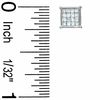 Thumbnail Image 2 of 1/3 CT. T.W. Composite Princess Diamond Earrings in 14K White Gold