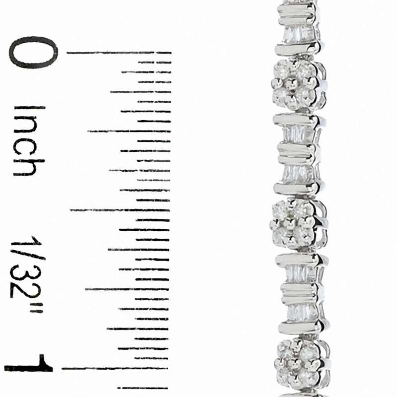 Main Image 2 of 1 CT. T.W. Diamond Bow Tie Bracelet in 14K White Gold