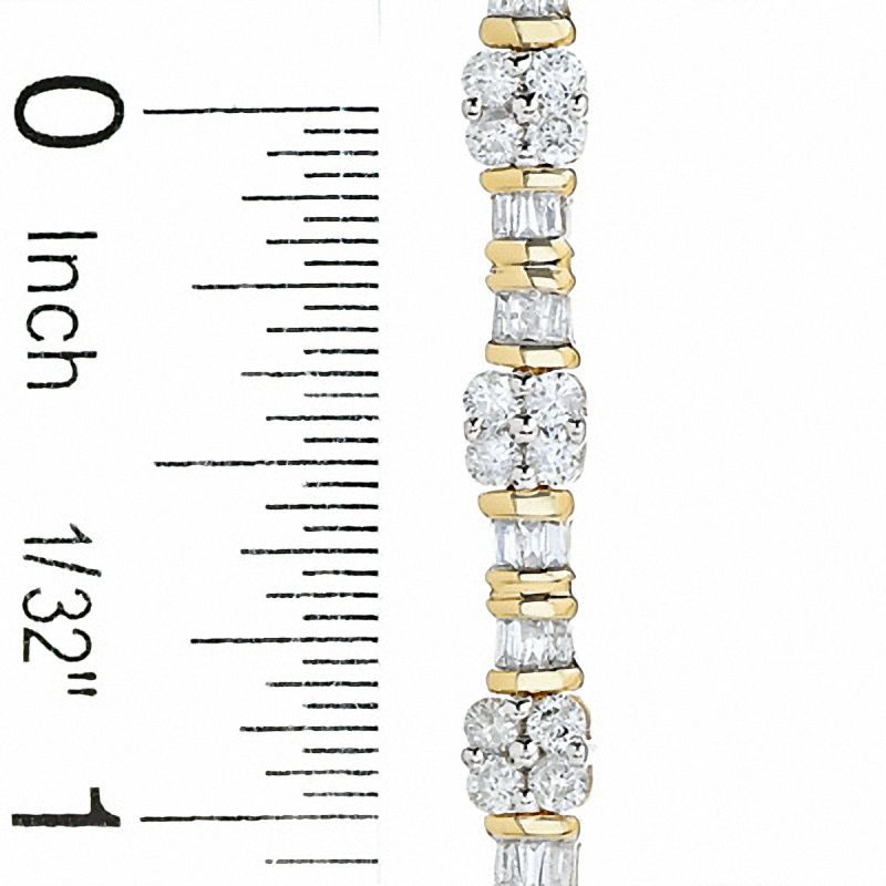 Main Image 2 of 3 CT. T.W. Diamond Bow Tie Bracelet in 14K Yellow Gold