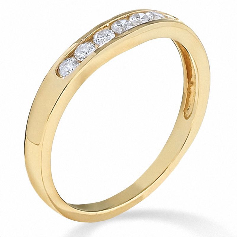 1/4 CT. T.W. Channel Contour Diamond Band in 14K Gold