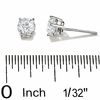 Thumbnail Image 2 of 1 CT. T.W. Diamond Solitaire Earrings in 14K White Gold