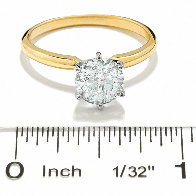 Main Image 3 of 1-1/4 CT. Diamond Solitaire Engagement Ring in 14K Gold