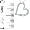 Thumbnail Image 1 of Diamond Accent Slant Heart Pendant in 10K White Gold