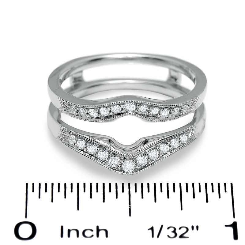 1/4 CT. T.W. Diamond Contour Solitaire Wrap in 14K White Gold